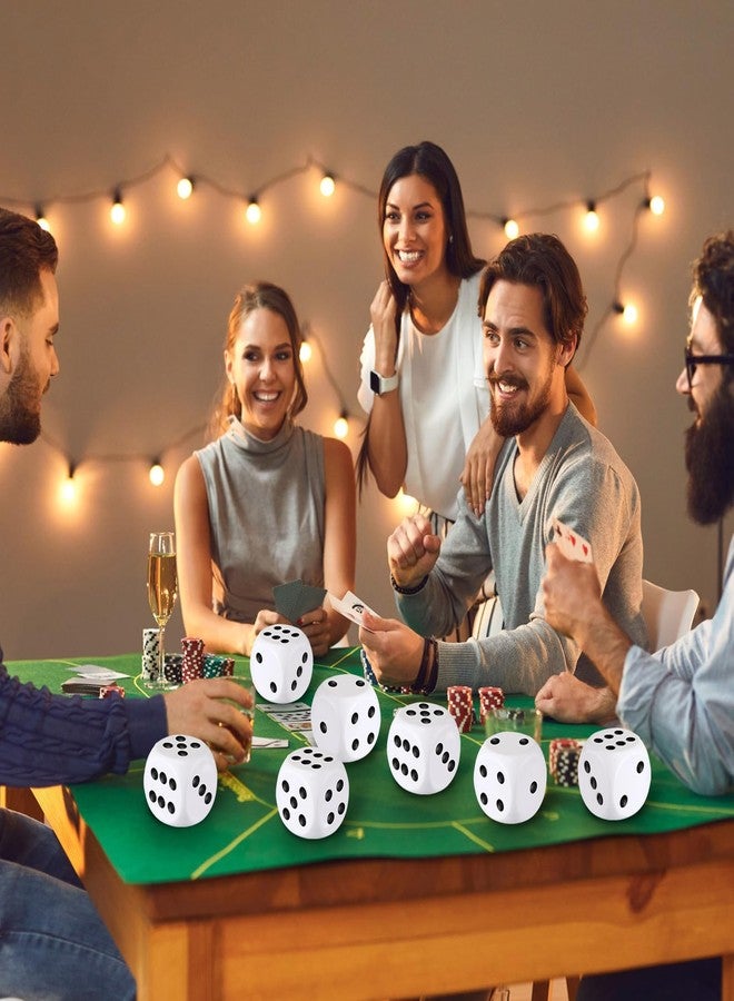 RoundFunny 48 Pcs Foam Dice Stress Ball 1.57 Inch Fake Soft Slow Dot Stress Anxiety Relief Dice Toys for Kids Adults Board Game Casino Decoration Party Toy Favors Supplies(White, Black) - Image 4